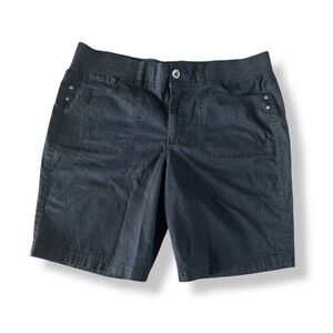 [Gloria Vanderbilt] Black Shorts w Elastic Waist